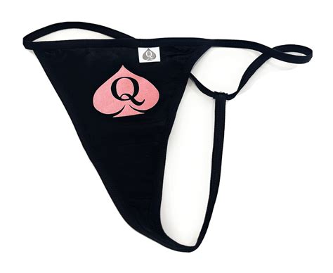 Qos Brand Queen Of Spades Logo G String Blacked Pink Icon Hotwife Bbc