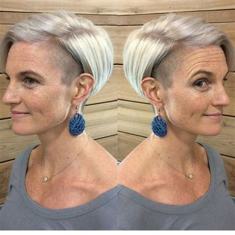 awesome pixie undercut hairstyle for older women short hairstyles 2018