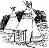 Coloring Tipi Pages Large sketch template