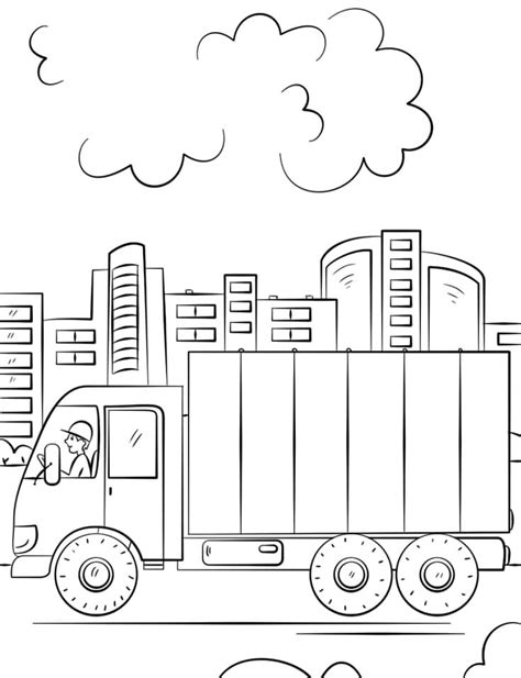 delivery truck coloring page  printable coloring pages  kids