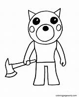 Piggy Roblox Doggy Adopt Dibujar Colorir Ausmalbilder Coloriage Puppet Stampare Doge Imprimir Evil Staggering Xcolorings Pig Pagess Robby sketch template