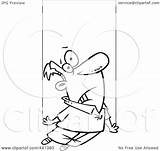 Shocked Abducted Being Man Toonaday Royalty Outline Illustration Cartoon Rf Clip sketch template