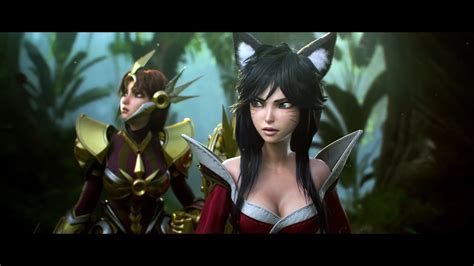 Ahri And Leona A New Dawn Full Hd Wallpaper And