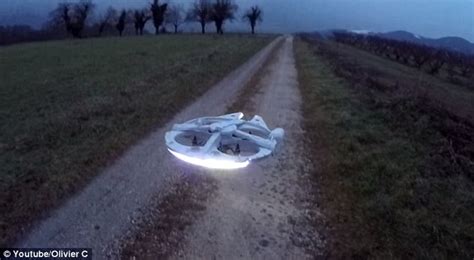 millennium falcon quadcopter drone takes flight  amazing video daily mail