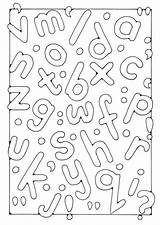 Letters Kleurplaat Met sketch template