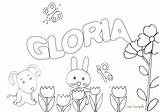 Gloria Colorare Nomi sketch template