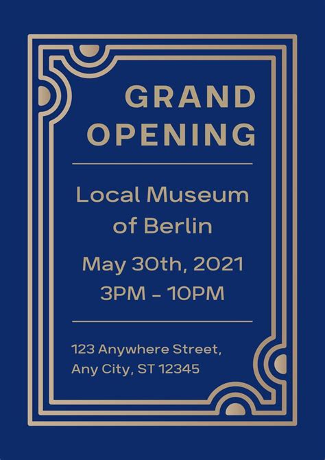 grand opening museum flyer   grand opening flyer flyer template