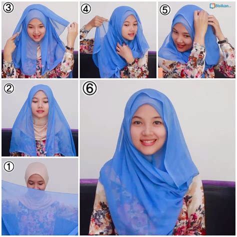 tutorial hijab paris segiempat simple