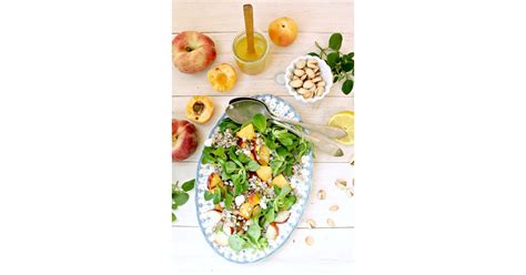 stone fruit and barley salad with pistachios and feta whole grain salad recipes popsugar