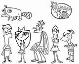 Coloring Phineas Ferb Pages Kids Print Color Cartoons Coloringtop sketch template