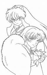 Anime Inuyasha Coloring Pages Sesshomaru Drawings Choose Board Personajes sketch template