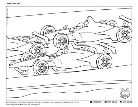 indycar pages coloring pages