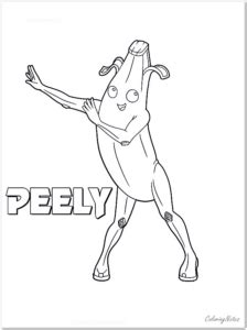 full page peely fortnite coloring pages peely kidsworksheetfun