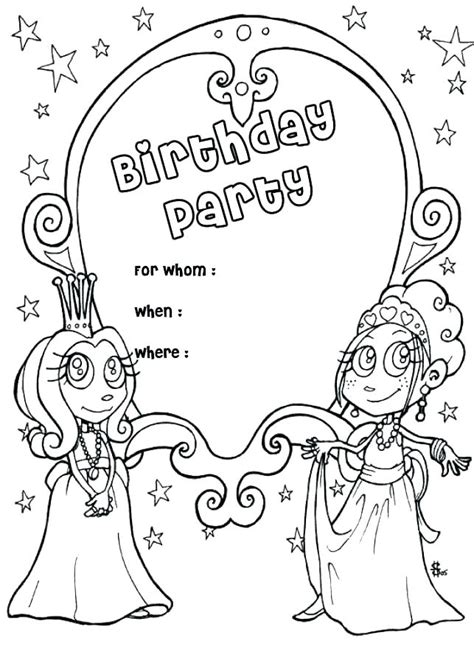 printable coloring birthday cards printable card  happy birthday