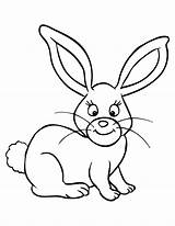 Rabbit Bunny Coloring Pages Cute Cartoon Template Printable Clipart Templates Outline Baby Drawing Rabbits Kids Cliparts Clip Print Animal Easter sketch template