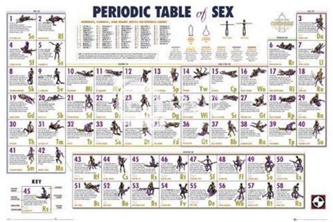 laminated periodic table of sex poster 61x91cm kama sutra new wall