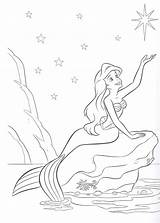 Mermaid Coloring Elsa Pages Little Disney Template Printable Ariel Templates sketch template