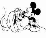 Mickey Mouse Disney Pluto Coloring Characters Drawing Et Pages Coloriage Print Cartoon Walt Color Clubhouse Famous Imprimer Dessin Amis Dessins sketch template