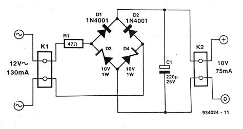zener bridge rectifier circuit diagram