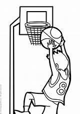 Baloncesto Basquetbol Basquete Dibujar Imprimir Colorir Canasta Esportes sketch template