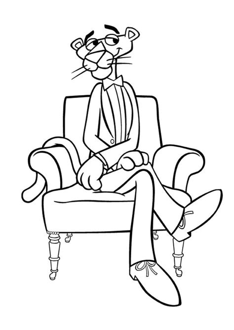 printable pink panther coloring pages  kids