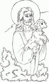 Lamb God Christ sketch template