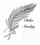 Palm Sunday Leaf Coloring Easter Template sketch template