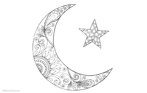 crescent  ramadan coloring pages  printable coloring pages