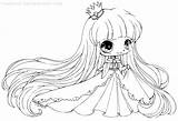Coloring Pages Chibi Yampuff Anime Cute Choose Board Girl Cool Ariel Little Mermaid sketch template