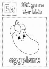 Eggplant Alphabet Character sketch template