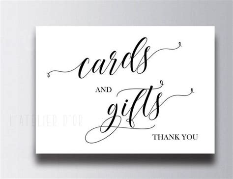 cards  gifts sign wedding sign printable cards