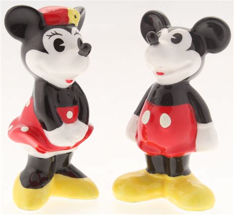 Vintage Disney Mickey Mouse And Minnie Mouse Ceramic