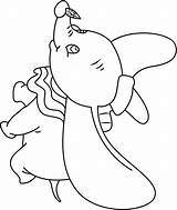 Dumbo Flying Coloring Printable Pages Cartoon Description Categories Coloringonly sketch template