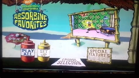 Spongebob Squarepants Absorbing Favorties Dvd Menu Youtube