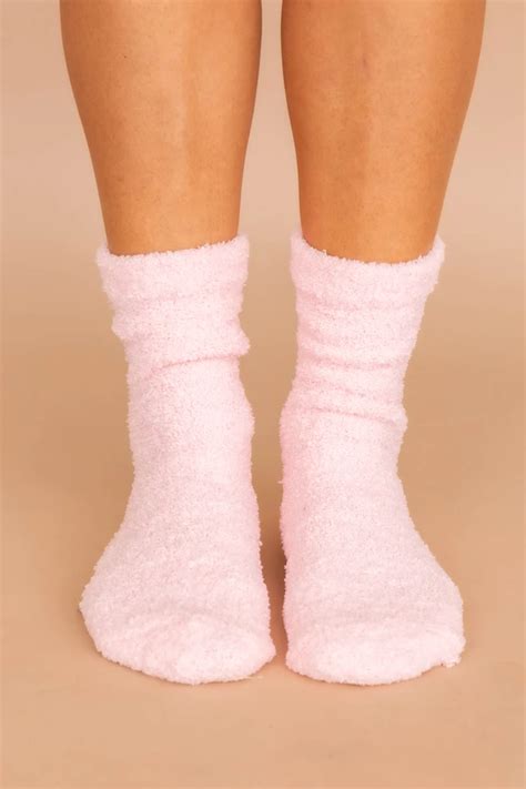 Lets Stay Home Fuzzy Pink Socks Pink Socks Pink Fuzzy Socks