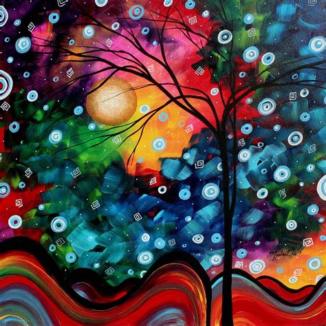 colorful tree paintings  concept artworks   inspiration