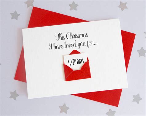 personalised christmas days envelope card  ruby wren designs