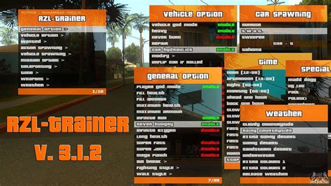 rzl trainer   cheat menu  gta   gta san andreas