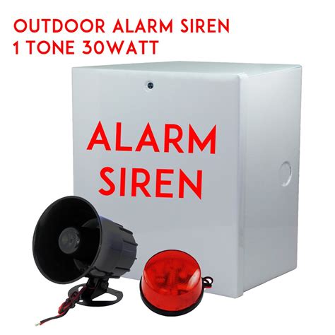 dcv siren package set  alarm system  metal siren box siren horn  strobe light