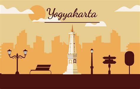 yogyakarta city background  vector art  vecteezy