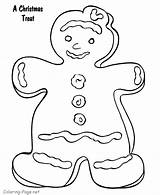 Coloring Pages Gingerbread Man Christmas Library Clipart Treats Colouring sketch template