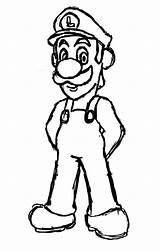 Luigi Coloring Pages Printable Kids Toddlers Bestcoloringpagesforkids Super Mario sketch template