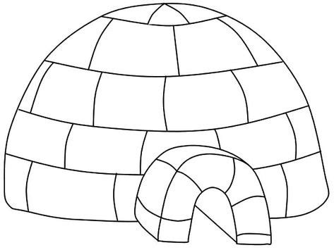 igloo place  eskimo  shelter coloring pages bulk color