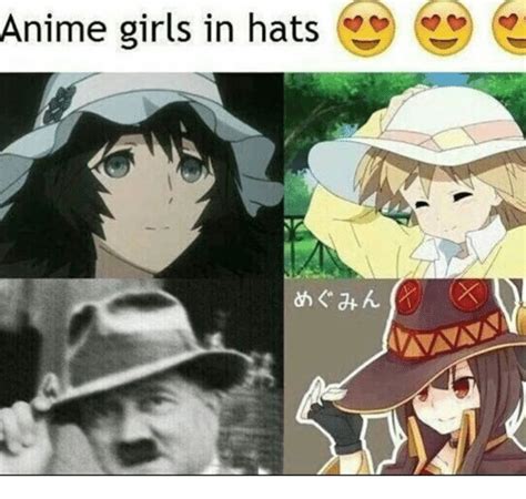 Anime Girls In Hats Anime Meme On Me Me