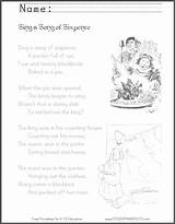 Song Sixpence Sing Worksheets Rhyme Nursery Rhyming Rhymes Printable Words Kids Grade Reading Spelling Pirate Quotes Worksheet Poem Quotesgram Completion sketch template