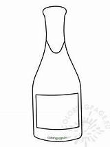 Champagne Bottle Printable Cozy Coloringpage sketch template