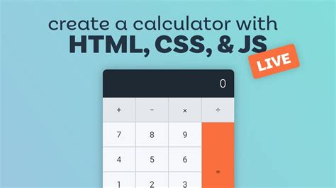 create  simple calculator  javascript html  css  gambaran