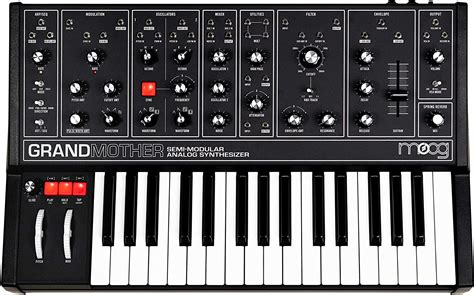 moog grandmother dark semi modular analog keyboard synthesizer ebay