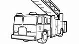 Pompieri Camion Firetruck sketch template