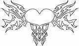 Coloring Pages Heart Flames Fire Hearts Getdrawings sketch template